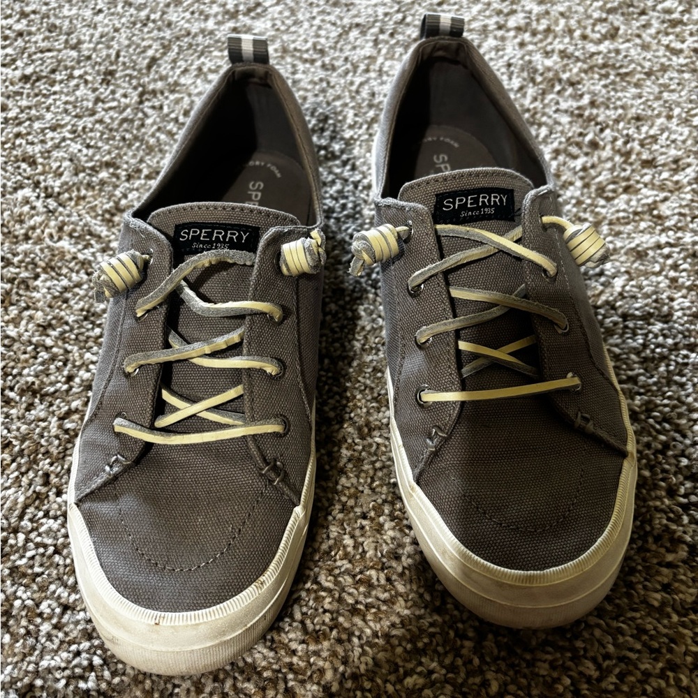 Sperry Light Gray Canvas Shoes